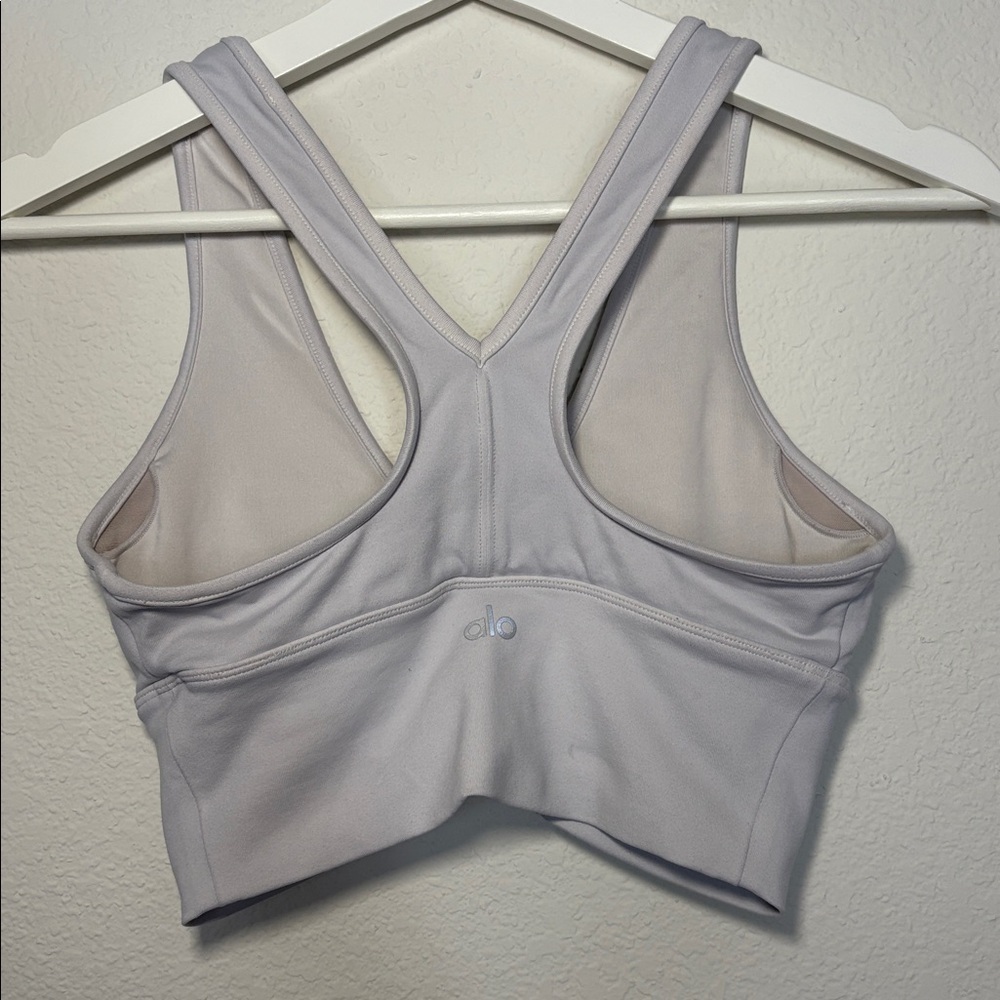 Alo Yoga Wild Thing Sports Bra white grey size xs extra small - Picture 4 of 6